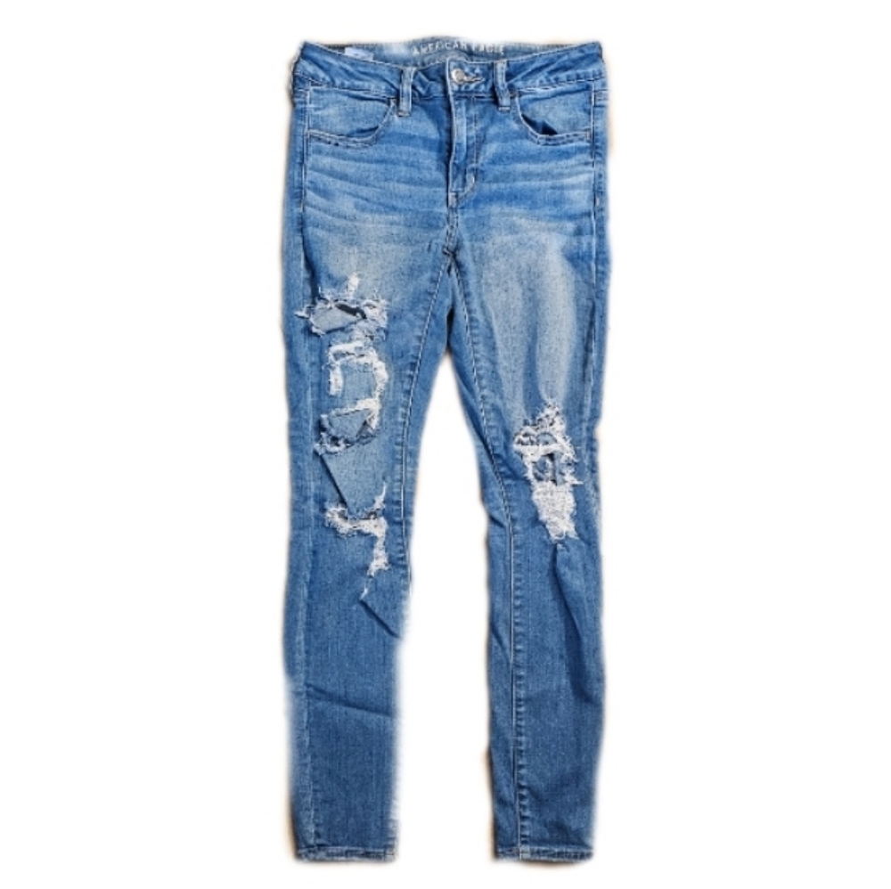 Distressed jegging, American Eagle jeans